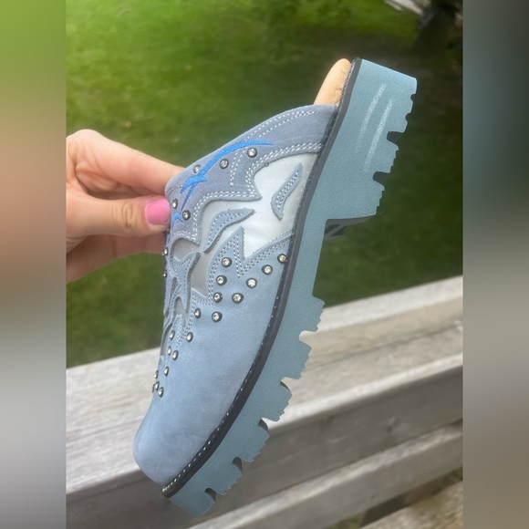 Y2K Vintage Justin Mule Slip On Shoes Western Women’s SZ 5.5 Leather Brand New - Picture 7 of 16